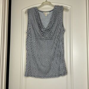 Michael Kors Sleeveless Top XL White/Black